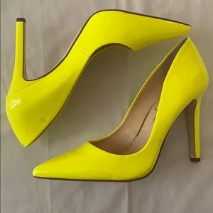 Jessica Simpson Neon Yellow Heels